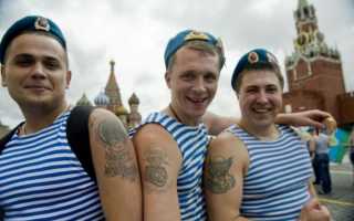 Тату ВДВ — символика, основные значения и эскизы на плече, руке, ладони, ребре, спине